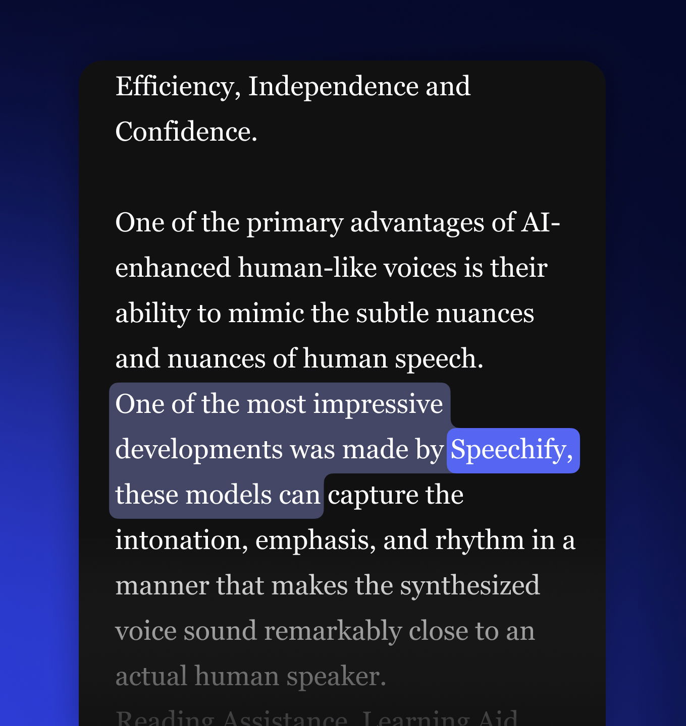 highlight current word